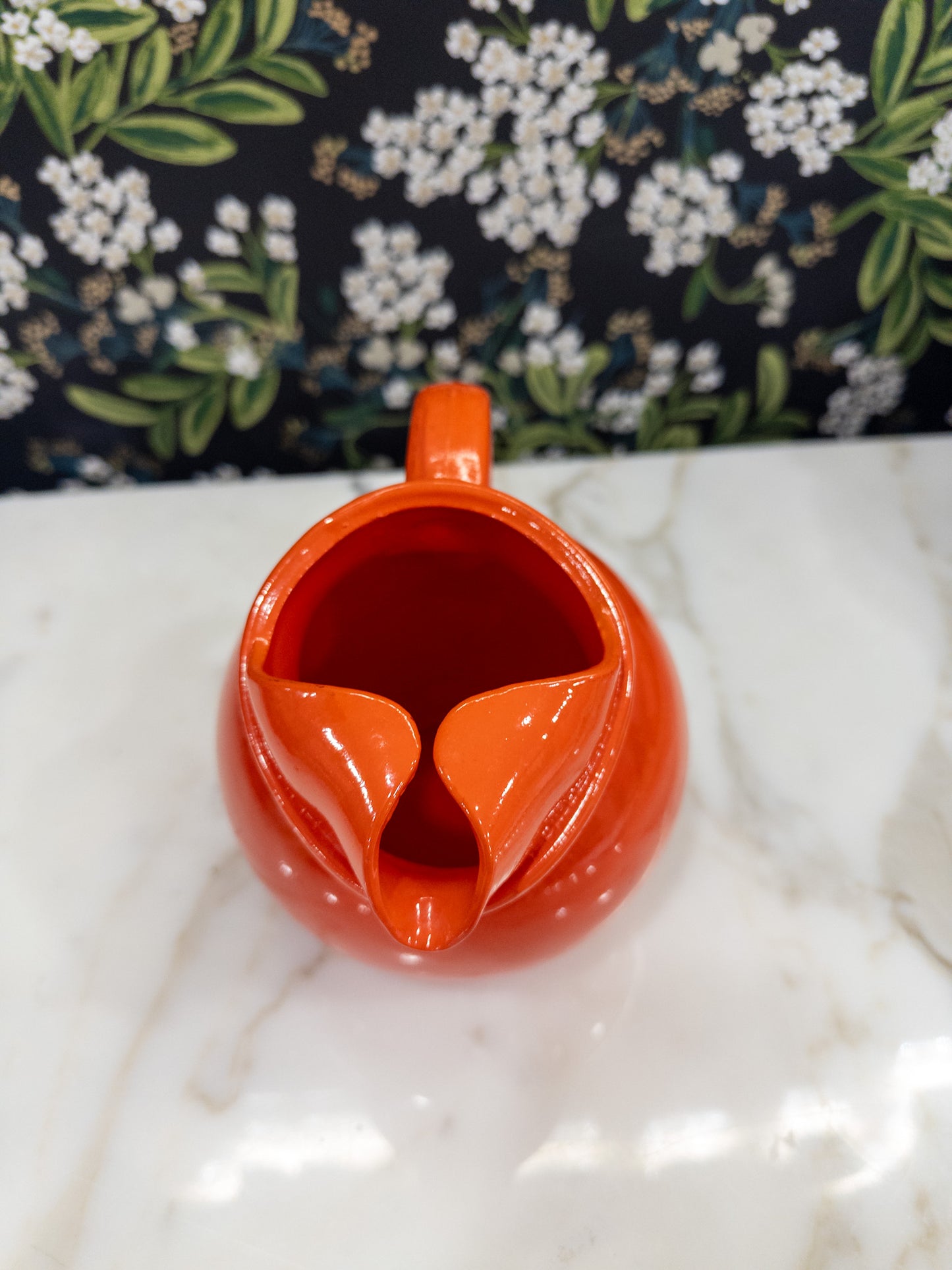 Vintage Anchor Hocking Orange MCM Pitcher
