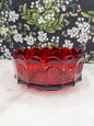 Vintage Fostoria Coin Glass Scalloped Rim Bowl
