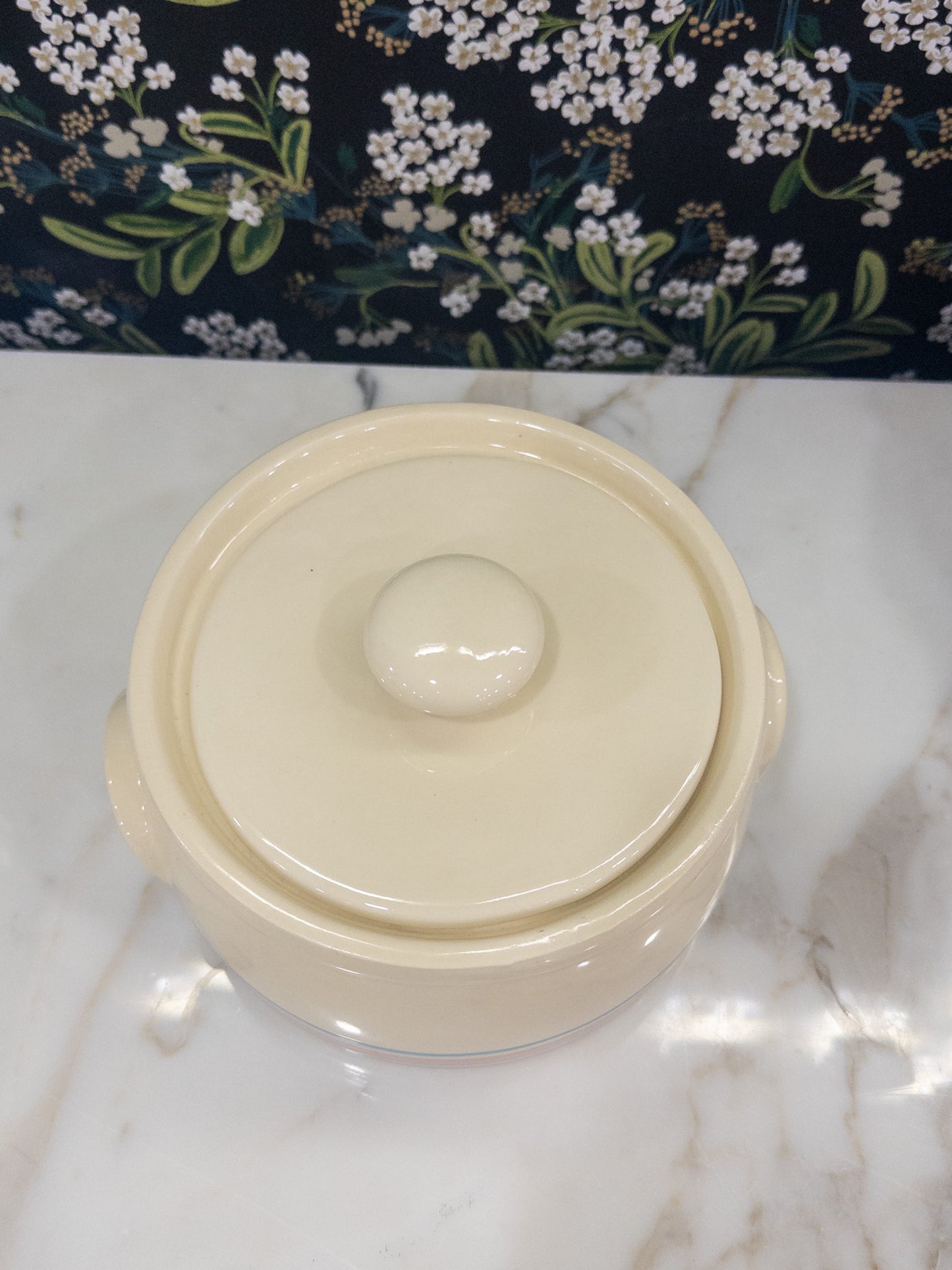 Vintage McCoy Bean Pot (Pink+Blue)