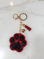 Red/Black Paw Keychain