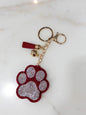 Red/Silver Paw Keychain