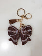 Football Bow Keychain