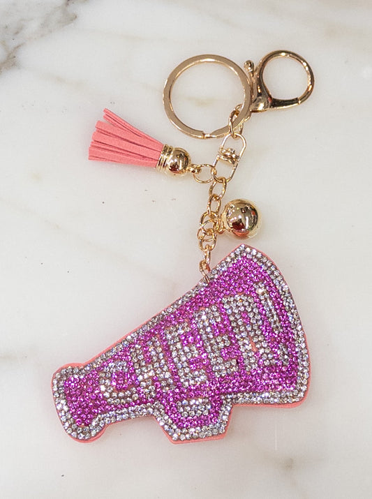 Pink Cheer Keychain
