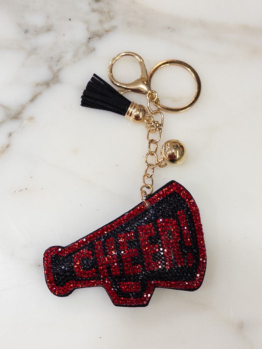 Red/Black Cheer Keychain