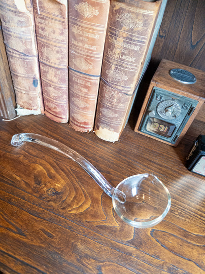 Vintage L.E. Smith "Aztec" Pattern Clear Glass Ladle