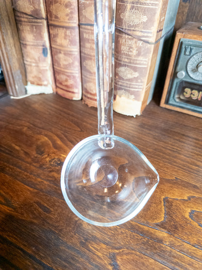 Vintage L.E. Smith "Aztec" Pattern Clear Glass Ladle