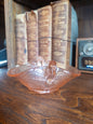 Vintage Fenton Pink Depression Glass Bird Bowl