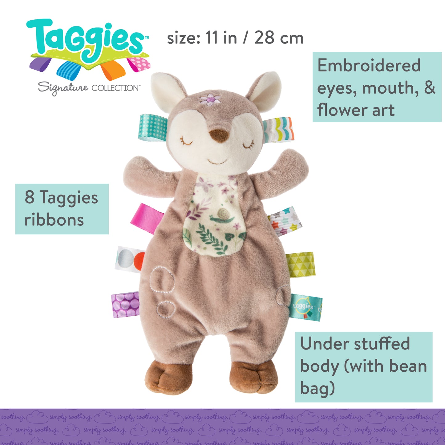 Taggies Flora Fawn Lovey – 11″