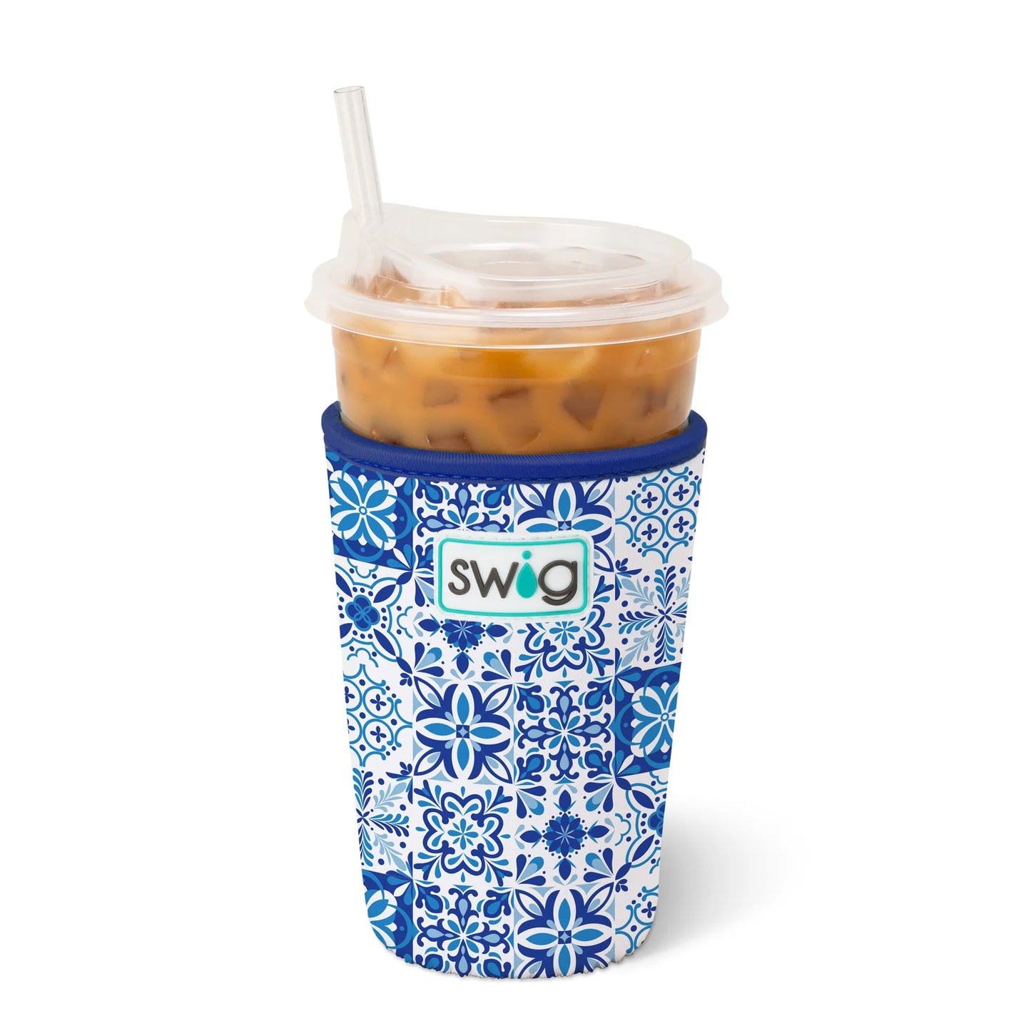 Indigo Tiles Medium Iced Cup Coolie