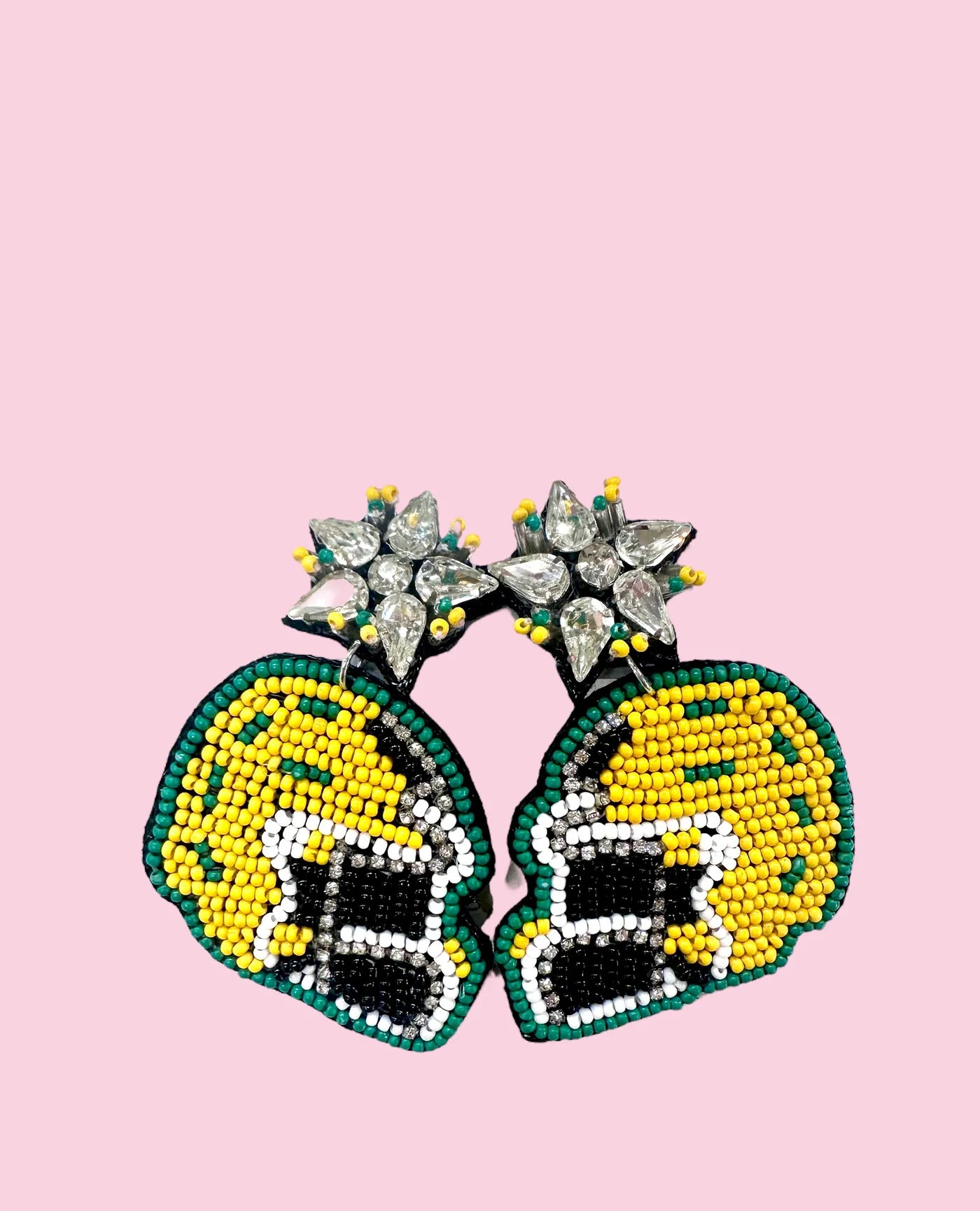 Football Helmet Beaded Earrings