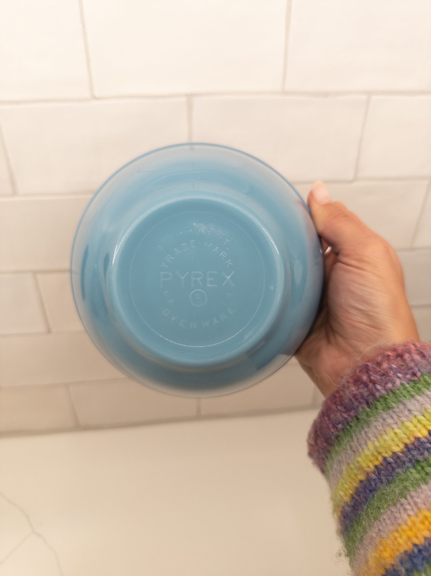 Vintage Pyrex 401 Delphi Blue Mixing Bowl