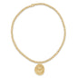 Classic Gold 2mm Bead Bracelet - Inspire Love Small Gold Charm