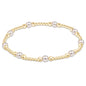 enewton Purpose Pearl 4mm Gold Beaded Bracelet shown flat on a plain white background