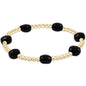 Admire Gold 3mm Bead Bracelet -  Faceted Onyx - Extends