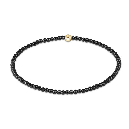 Faceted Hematite 2mm Bead Bracelet