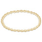 enewton Grateful Gold 3mm Beaded Bracelet shown flat on a plain white background