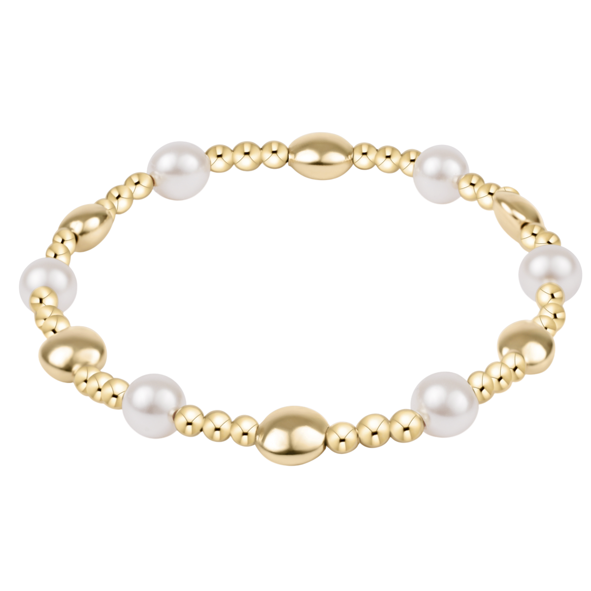 enewton Honesty Sincerity Pearl 6mm Beaded Bracelet shown flat on a plain white background