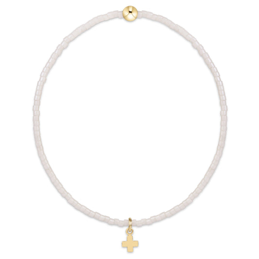 enewton Hope Classic Milkshake Signature Cross Bracelet shown flat on a plain white background