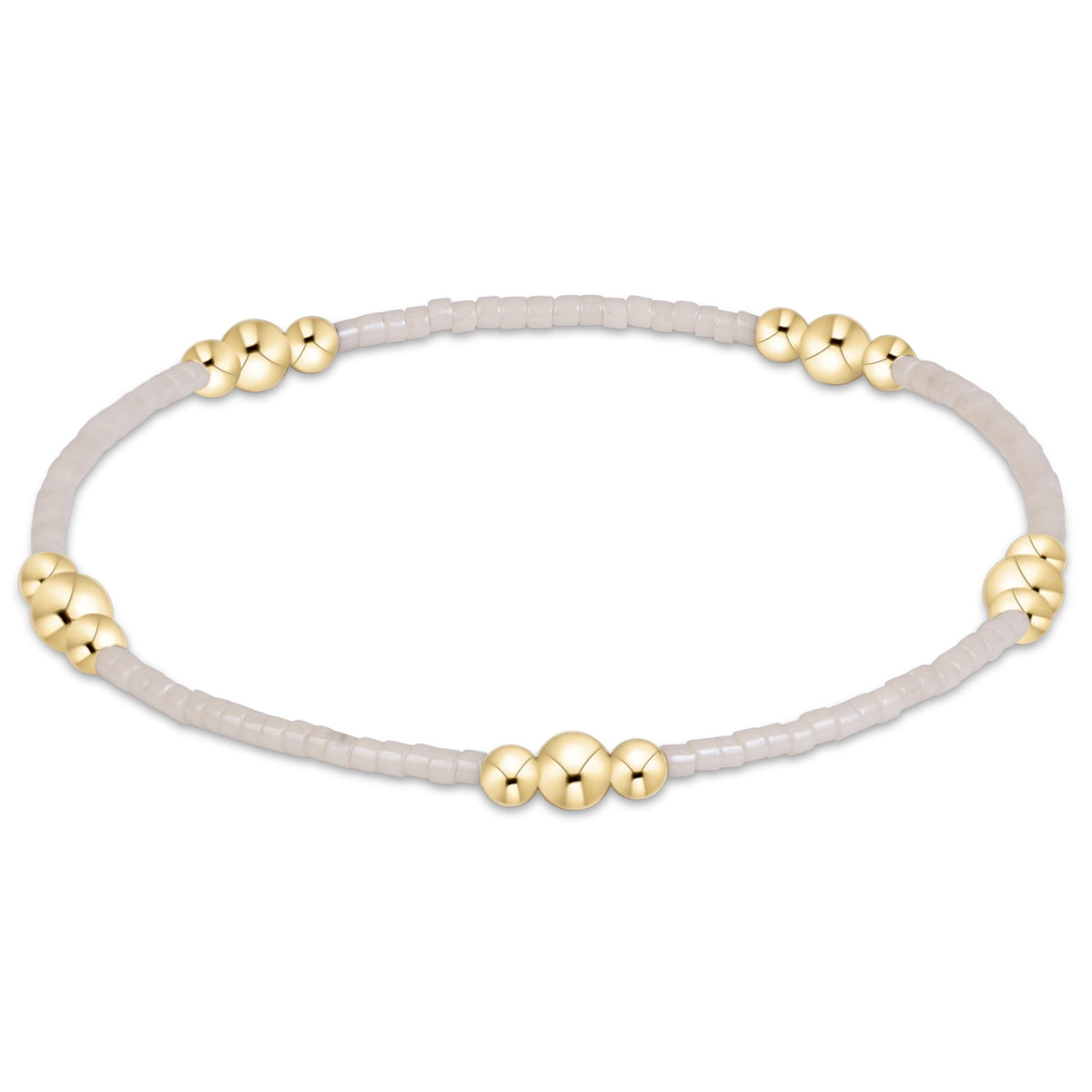 enewton Hope Purpose Gold Bracelet - Milkshake shown flat on a plain white background