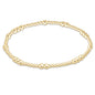 enewton Hope Unwritten Gold 3mm Beaded Bracelet shown flat on a plain white background