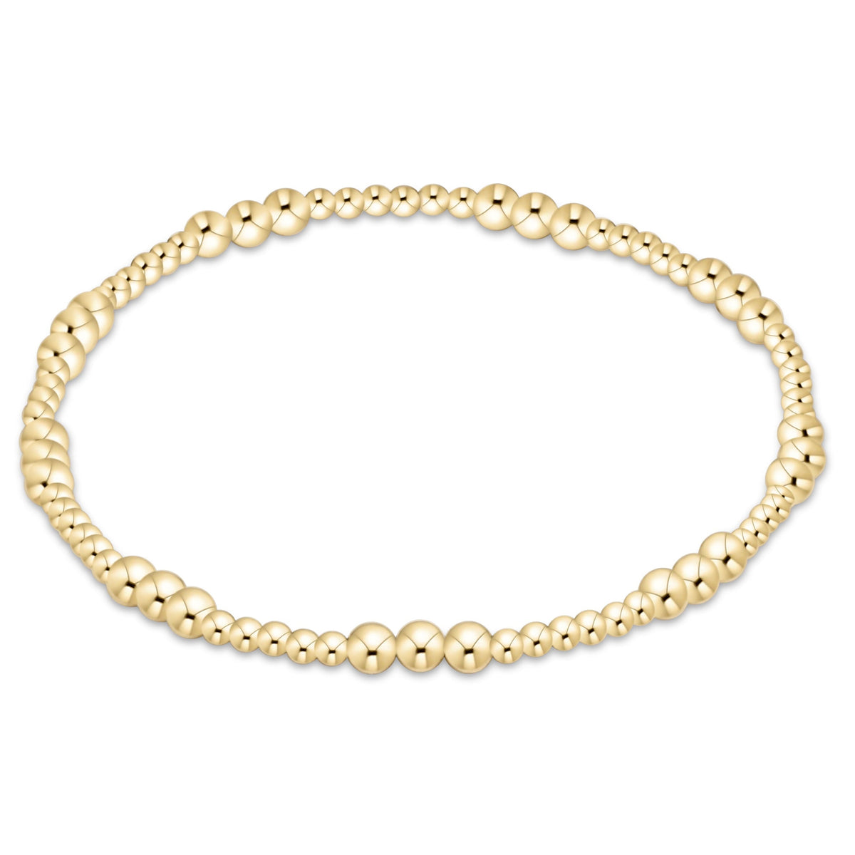 enewton Joy Gold 3mm Beaded Bracelet shown flat on a plain white background