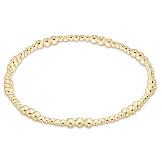 enewton Joy Gold 3mm Beaded Bracelet shown flat on a plain white background