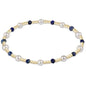 Pearl Sincerity Pattern 4mm Bead Bracelet - Lapis