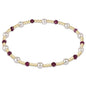Pearl Sincerity Pattern 4mm Bead Bracelet - Ruby