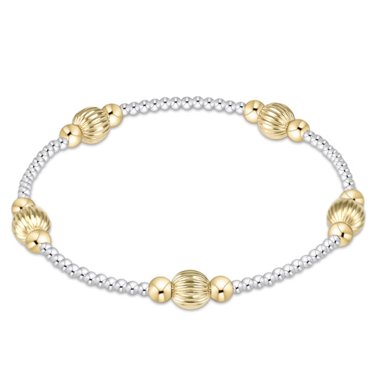 enewton Purpose Dignity 6mm Mixed Metal Beaded Bracelet shown flat on a plain white background