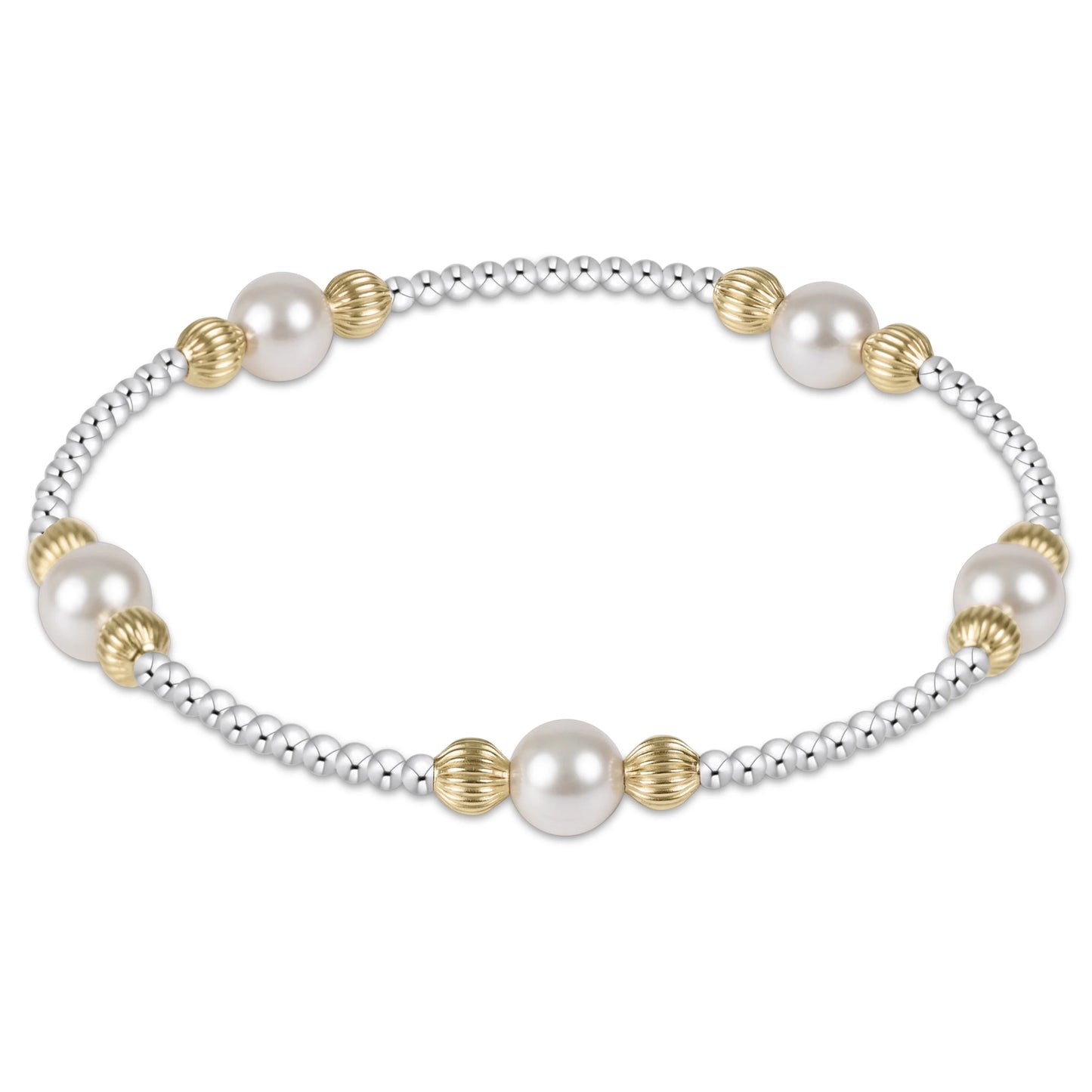 Purpose Pearl 6mm Dignity Bead Bracelet - Mixed Metal