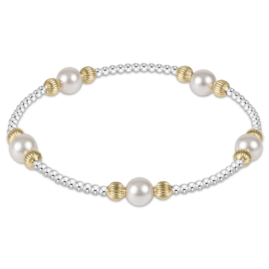 Purpose Pearl 6mm Dignity Bead Bracelet - Mixed Metal