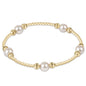 enewton Purpose Pearl 6mm Dignity Gold Beaded Bracelet shown flat on a plain white background