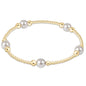 enewton Purpose Pearl 6mm Gold Beaded Bracelet shown flat on a plain white background