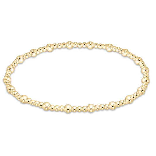 enewton Sincerity Gold 3mm Beaded Bracelet shown flat on a plain white background