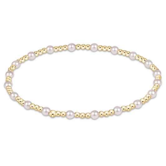 enewton Sincerity Pearl 3mm Beaded Bracelet shown flat on a plain white background
