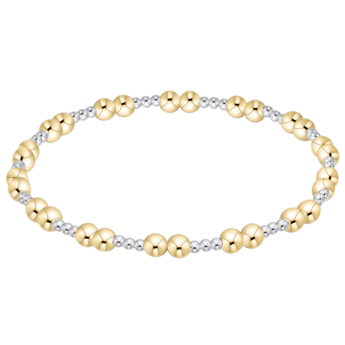 enewton Together Mixed Metal 4mm Beaded Bracelet shown flat on a plain white background