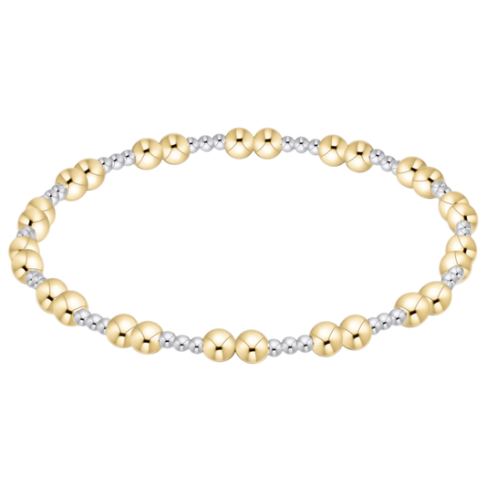 enewton Together Mixed Metal 4mm Beaded Bracelet shown flat on a plain white background