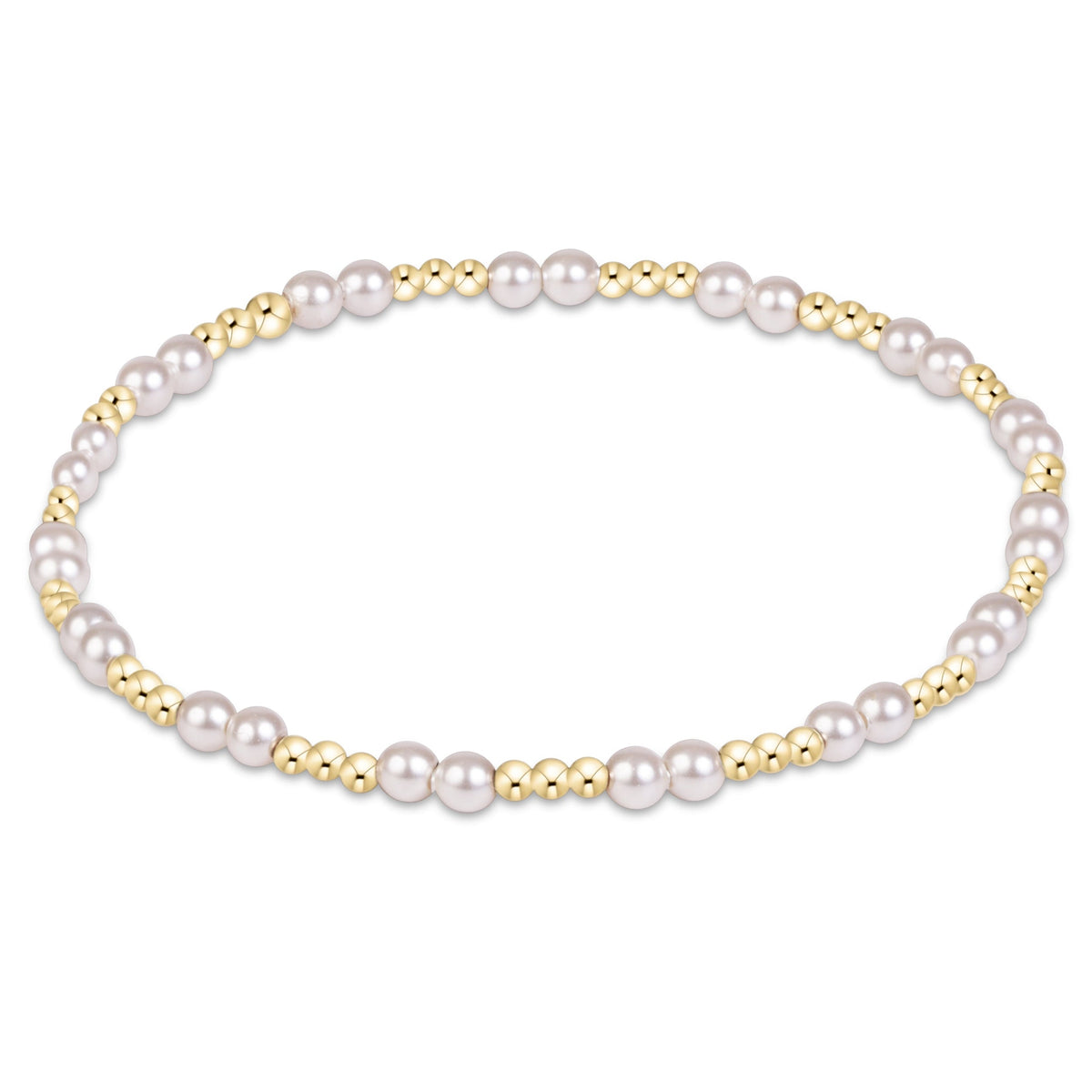 enewton Together Pearl 3mm Beaded Bracelet shown flat on a plain white background