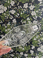 Vintage Anchor Hocking Clear Starburst Cut Relish Dish