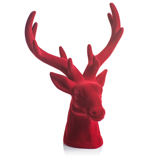 Flocked Stag Head