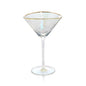 Aperitivo Triangular Glass,  Luster with Gold Rim