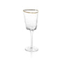 Aperitivo Triangular Glass, Clear with Gold Rim