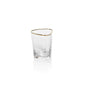 Aperitivo Triangular Glass, Clear with Gold Rim