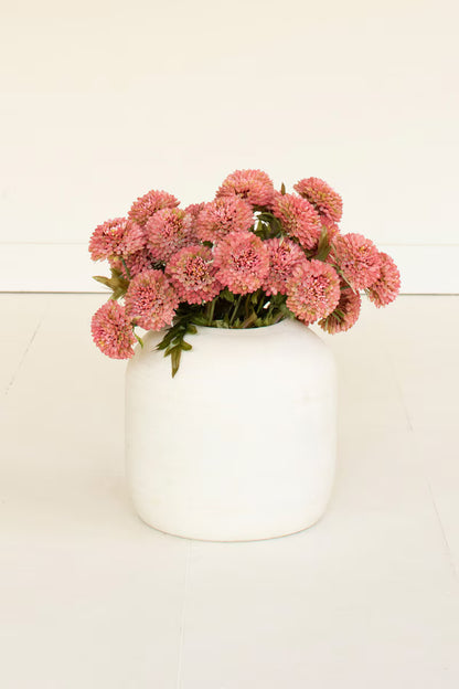 Bundle of 7 Artificial Blush Ball Dahlias