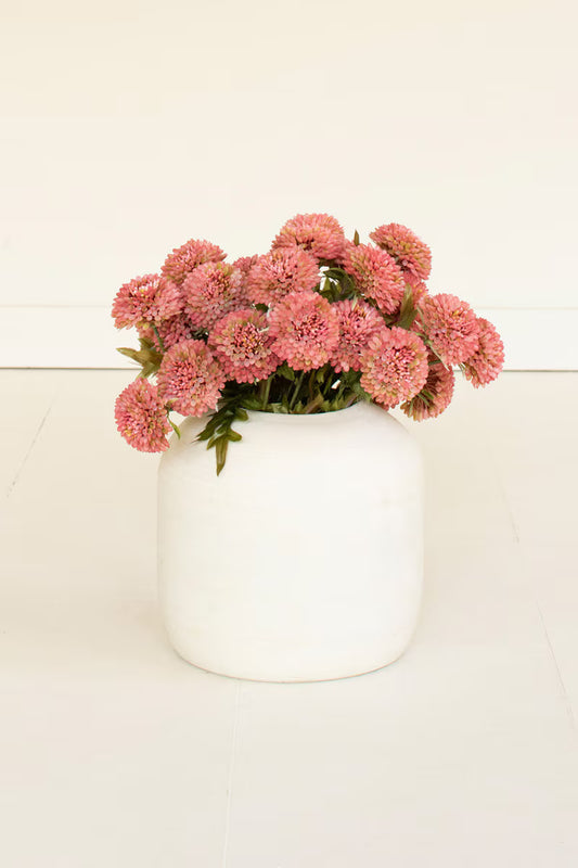 Bundle of 7 Artificial Blush Ball Dahlias