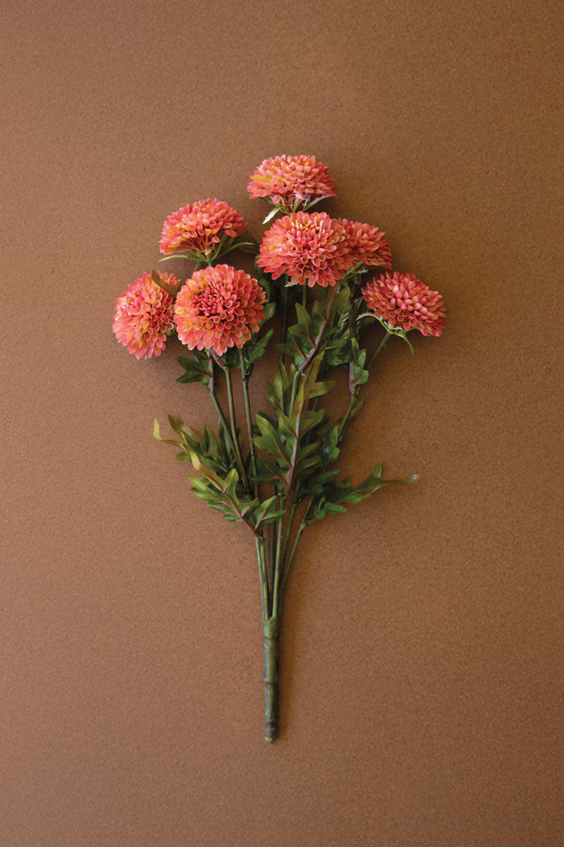 Bundle of 7 Artificial Blush Ball Dahlias