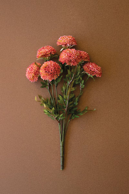 Bundle of 7 Artificial Blush Ball Dahlias