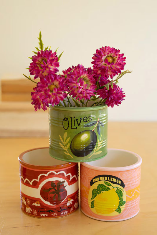 Ceramic Canned Goods Planters