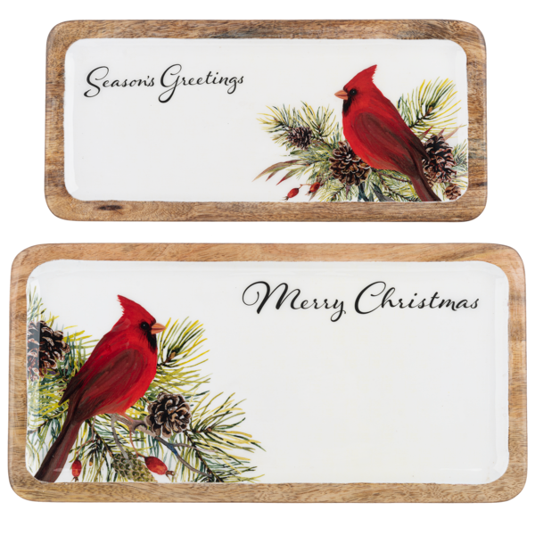 Rectangle Cardinal Mango Wood Tray