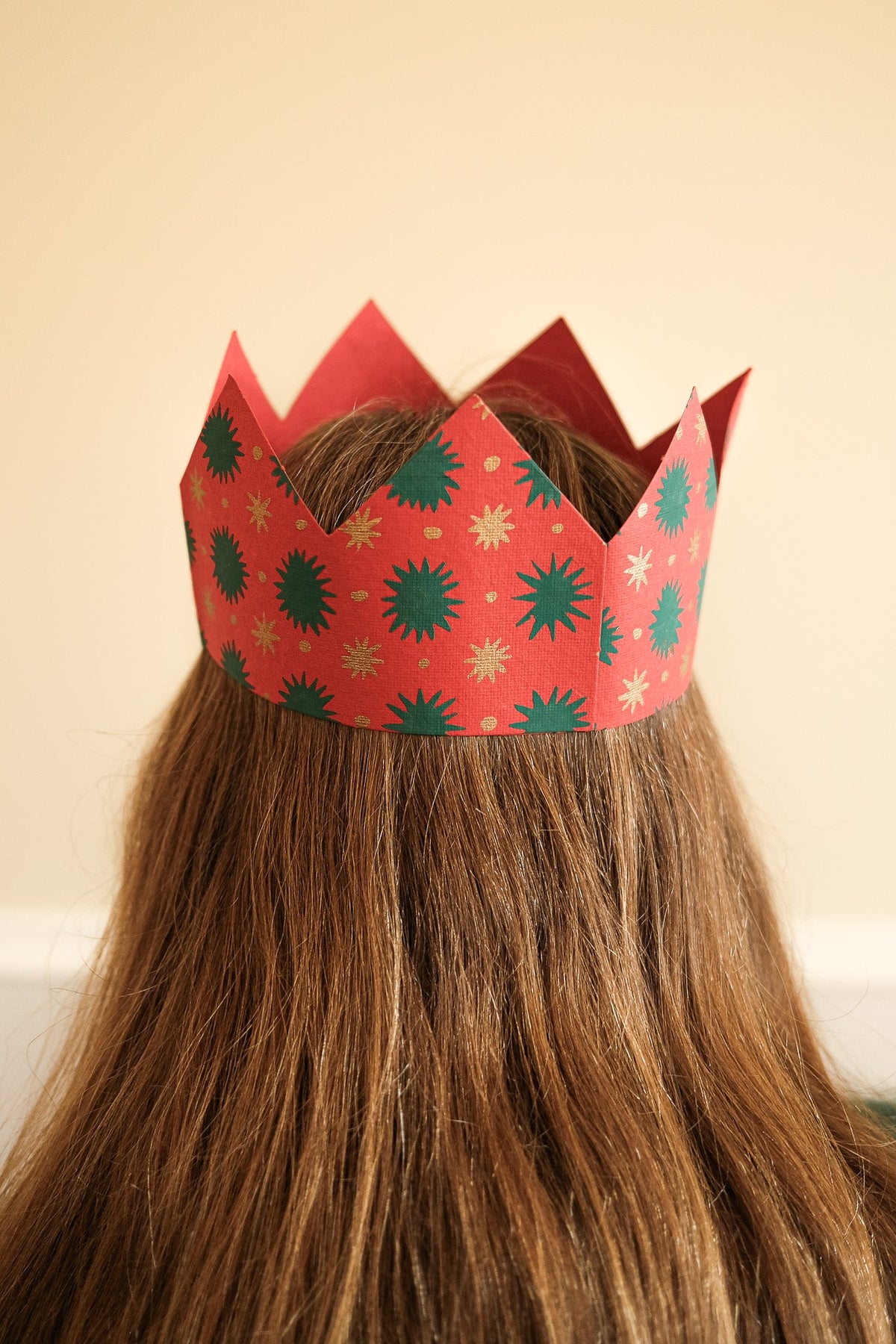 Festive paper crowns on a holiday table
